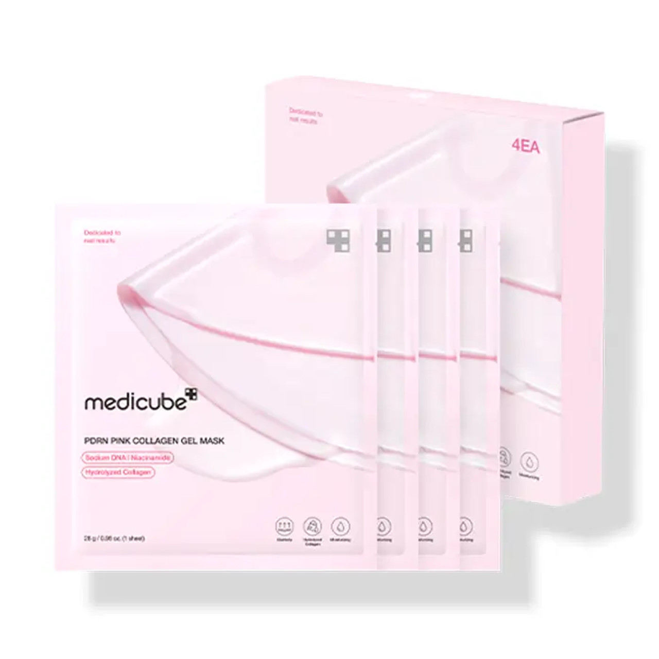 PDRN PINK COLLAGEN GEL MASK 4 Piezas